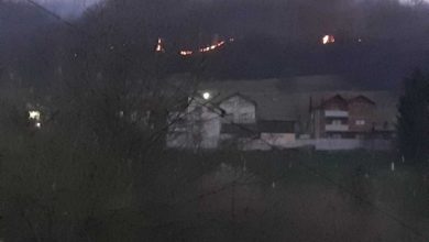 Photo of Požar ispod brda Žuč i dalje aktivan, 100-ak metara iznad naselja Ugorsko