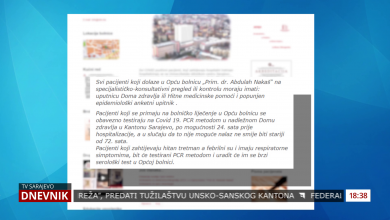 Photo of TVSA: Ovo su upute za ulazak u Opću bolnicu