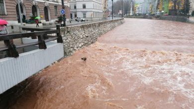 Photo of Miljacka nabujala nakon obilne kiše