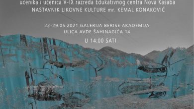 Photo of U Sarajevu kolektivna izložba učenika iz Nove Kasabe i slikara Kemala Konakovića