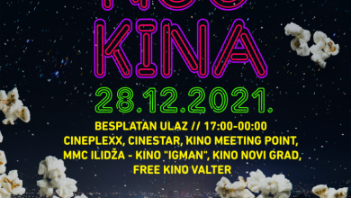 Photo of Noć kina 28. decembra, besplatan ulaz za ljubitelje filma
