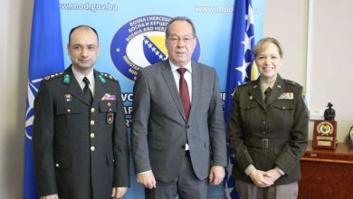 Photo of Podžić primio u nastupnu posjetu zamjenika komandanta NATO Štaba Sarajevo