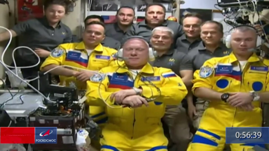 Photo of Ruski astronauti stigli na Međunarodnu svemirsku stanicu u bojama Ukrajine