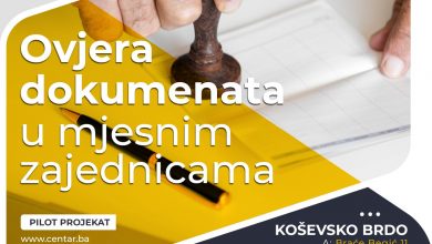 Photo of Pilot projekat-Ovjera dokumenata u mjesnim zajednicama
