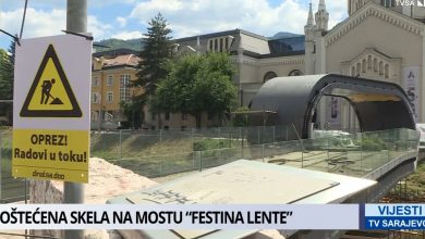 Photo of Vijesti TVSA: Porastao vodostaj Miljacke, oštećena skela na mostu “Festina Lente”