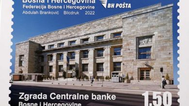 Photo of U Sarajevu predstavljena poštanska marka ‘Kulturno-historijsko naslijeđe – Zgrada Centralne banke BiH’