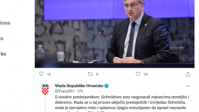 Photo of Vlada Hrvatske priznala da je dogovarala izmjene Izbornog zakona u BiH s visokim predstavnikom Schmidtom