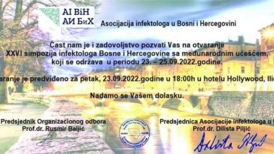Photo of Od 23. do 25. septembra na Ilidži Simpozij infektologa BiH sa međunarodnim učešćem