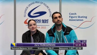 Photo of Reprezentativka BiH u umjetničkom klizanju Zara Husedžinović na juniorskom Grand Prixu u Češkoj