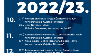 Photo of Koncertna sezona Muzičke akademije UNSA biće otvorena 21. oktobra, a ulaz na sve koncerte slobodan