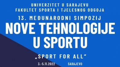 Photo of Simpozij Nove tehnologije u sportu od 3. do 5. novembra u Sarajevu