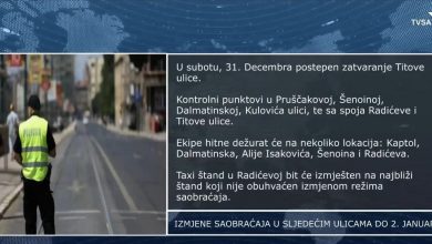 Photo of Izmjene u saobraćaju: Titova ulica se od 17:30 sati postepeno zatvara
