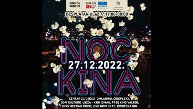 Photo of Noć kina u Sarajevu: Besplatan ulaz 27. decembra od 17 sati do ponoći