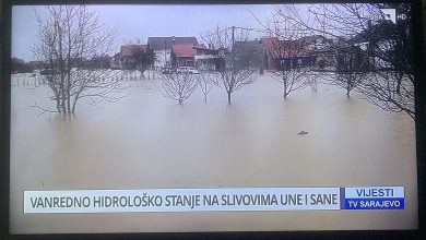 Photo of VIJESTI TVSA/ Vanredno hidrološko stanje na slivovima Une i Sane