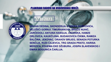 Photo of Informacija o radovima na vodovodnoj mreži