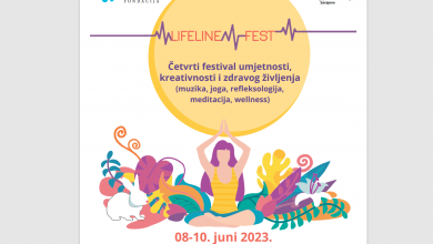 Photo of Divanhana i Lejla Jusić na Lifeline festivalu u školi za slijepu i slabovidnu djecu u Sarajevu