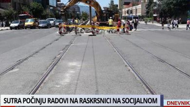 Photo of Rekonstrukcija tramvajske pruge: Počinju radovi na raskrsnici na Socijalnom