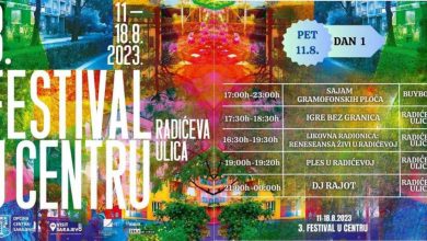 Photo of Program manifestacije “Festival u Centru”: Izložbe, koncerti, promocije