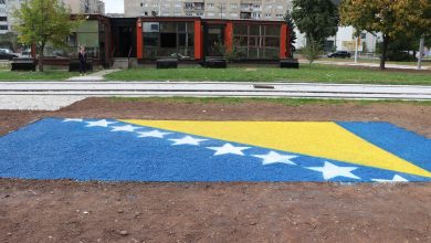 Photo of Tramvajski terminal na Čengić Vili ima svoj ukras – zastavu BiH od dekorativnog kamena