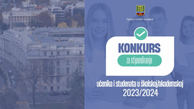 Photo of Objavljen konkurs za stipendiranje srednjoškolaca i studenata u Općini Centar