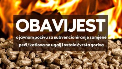 Photo of KS: Javni poziv za subvencioniranje zamjene peći/kotlova na ugalj i ostala čvrsta goriva