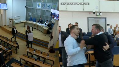 Photo of Zbog fizičkog sukoba zastupnika Zahiragića i Vrete prekinuta sjednica Skupštine KS (video)