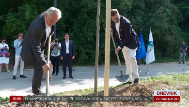 Photo of Šef Delegacije EU Sattler i načelnik Čengić zasadili lipu u Aleji ambasadora