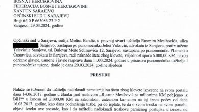 Photo of Izreka presude Mesihović