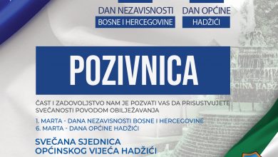 Photo of Općina Hadžići organizuje svečani program povodom Dana Općine Hadžići (6. mart), kroz niz prigodnih manifestacija