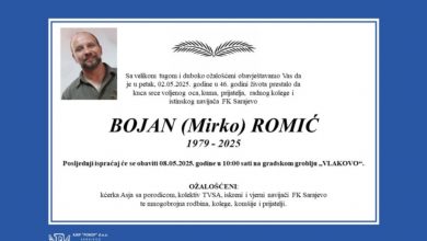 Photo of Sahrana Bojana Romića sutra na Vlakovu