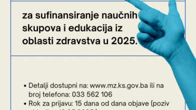 Photo of Otvoren javni poziv za sufinansiranje naučnih skupova i edukacija u oblasti zdravstva  za 2025. godinu