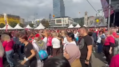 Photo of Veliki odziv građana na humanitarnu akciju “Šetnja za ozdravljenje” u centru Sarajeva