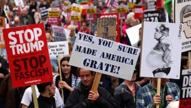 Photo of Hiljade demonstranata protestuju protiv Trumpa u Londonu, izražavaju podršku Gazi