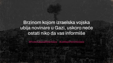 Photo of BH Novinari: Globalna medijska akcija, cilj prestanak ubijanja novinara u Pojasu Gaze