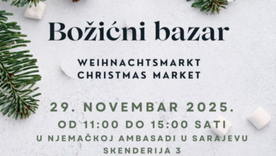 Photo of Božićni bazar danas u Ambasadi Njemačke u Sarajevu, prihod u dobrotvorne svrhe