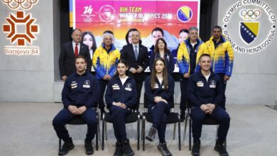 Photo of Elvedina Muzaferija i Marko Šljivić nose zastave Bosne i Hercegovine na ZOI “Milano Cortina 2026”