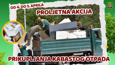Photo of Proljetna akcija prikupljanja kabastog otpada: 4. i 5. aprila na području Općine Centar