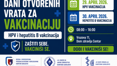 Photo of Poziv studentima i zdravstvenim radnicima: Dani otvorenih vrata za HPV i hepatitis B vakcinaciju