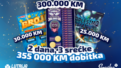 Photo of Srećke Lutrije BiH donijele 355.000 KM u Mostar, na Ilidžu i u Jelah!