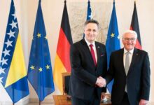 Photo of Bećirović danas u Berlinu s njemačkim predsjednikom Frankom-Walterom Steinmeierom