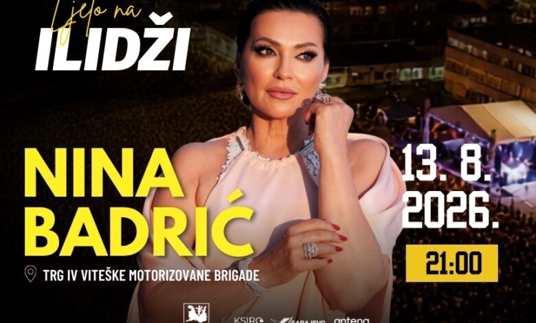 Photo of Na Ilidži sutra koncert Nine Badrić, ulaz slobodan