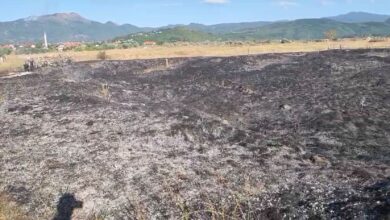 Photo of Lokalizovan požar na Hrasničkom polju između Hrasnice i Sokolović Kolonije: Brzom reakcijom vatrogasaca spašeni objekti i stoka