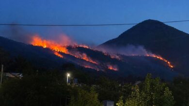 Photo of Požar na Gomili kod Cazina, nepristupačan teren i jak vjetar otežavaju gašenje