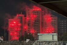 Photo of GORI ZENICA U 11. MINUTI: Spektakularna bakljada na zgradama oko Bilinog polja u čast oproštaja Edina Džeke!